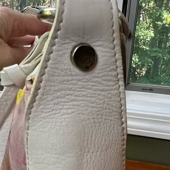 MAURIZIO TAIUTI Leather Floral Hand Painted Hobo Bag Crescent Boho Summer - Picture 15 of 15